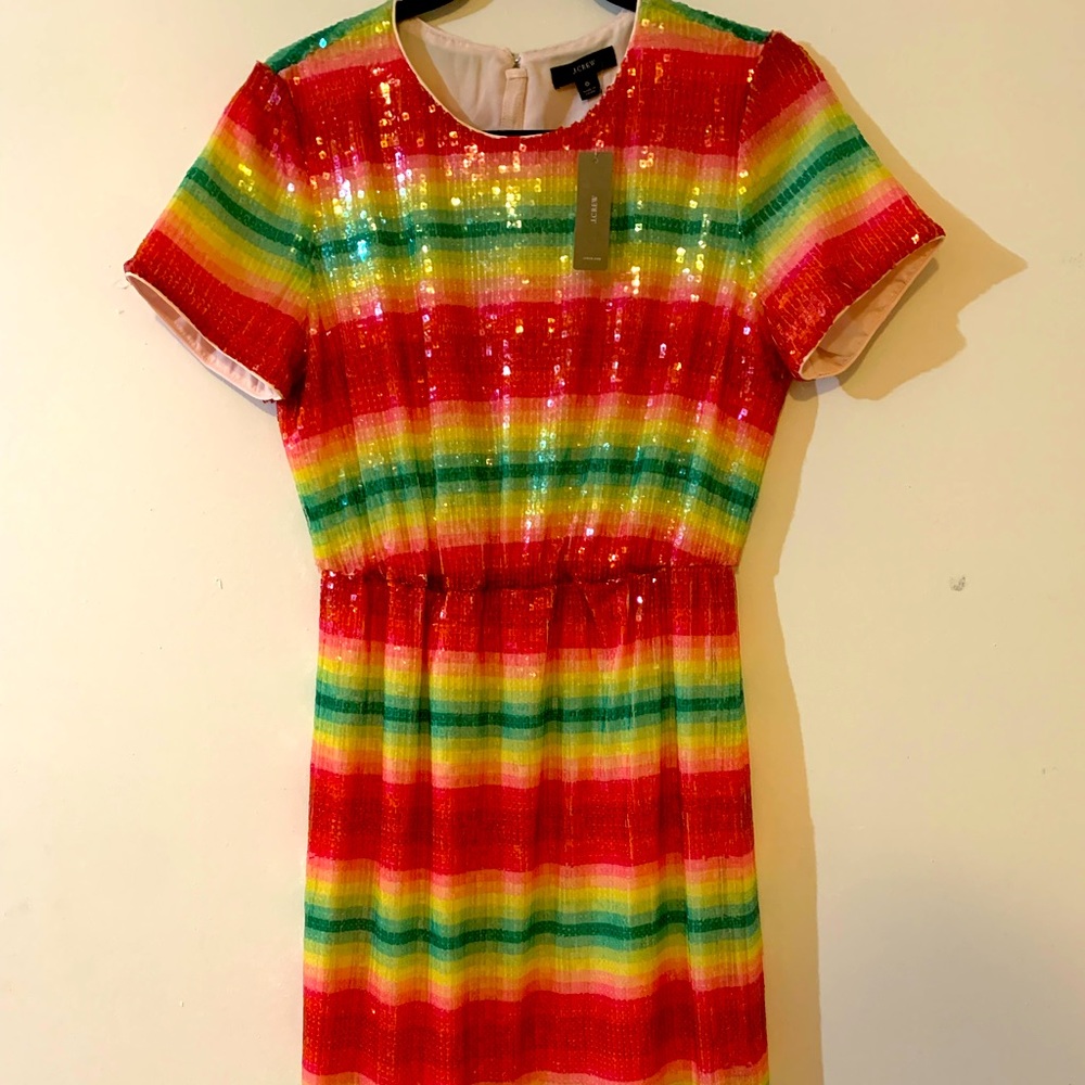 New with tags women’s long sequence J Crew dress